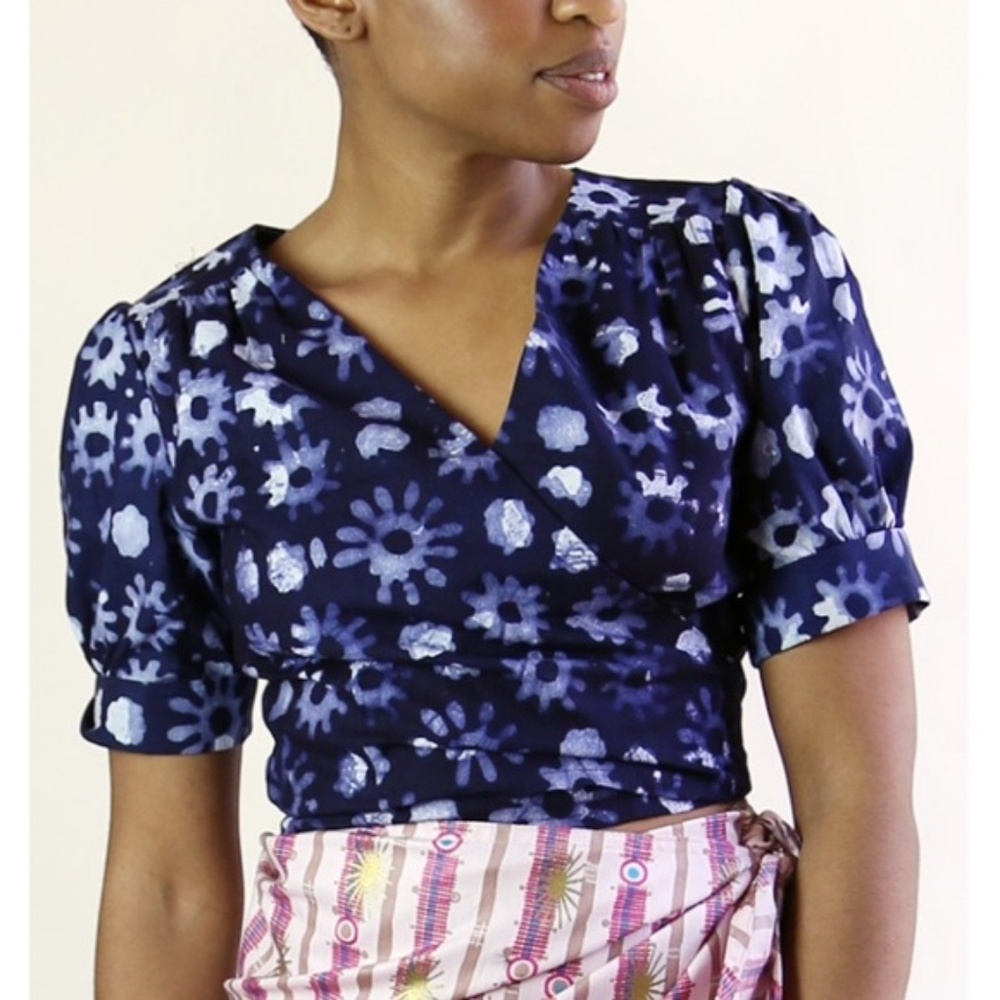 Indego Africa Wrap Blouse